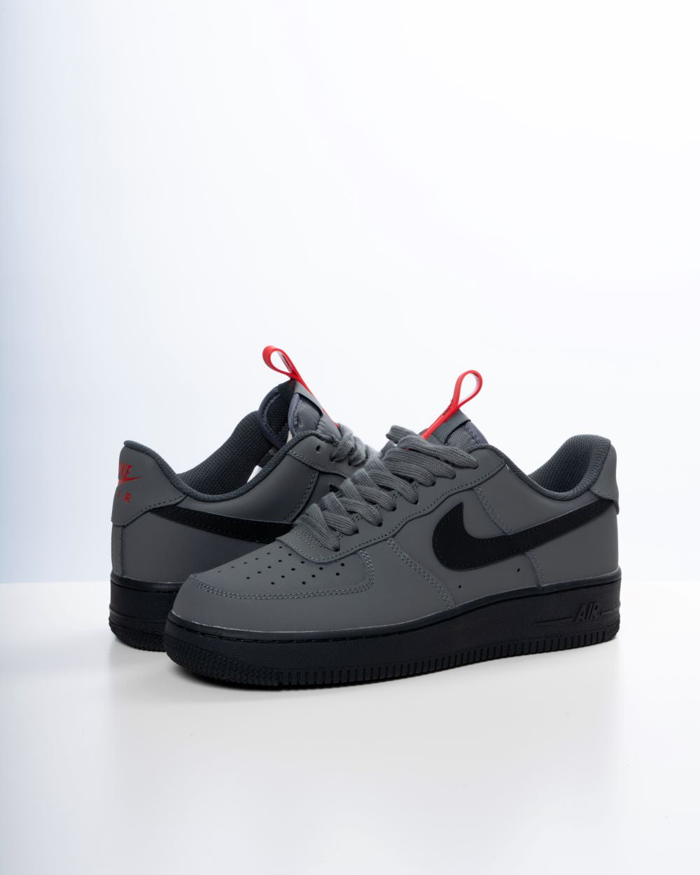 Nike air force low anthracite (Dark grey / red